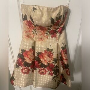 Tan Floral Dress Size 10